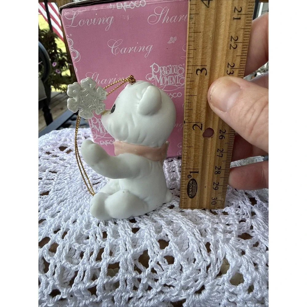 Precious Moments by Enesco Bear Porcelain Hanging Ornament 2002 104209